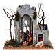 Nineteenth century tower with fire effect for Moranduzzo Nativity Scene with 10 cm characters 20x25x15 cm s1