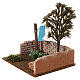Otoczenie z ogrodem i rozwieszonymi ubraniami, dla szopki 10 cm, 20x20x15 cm s2