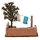Garden setting with hanging clothes for 10 cm nativity 20x20x15cm s5
