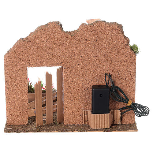 Outdoor wood oven for Nativity Scene with 8 cm characters 15x20x15 cm 5