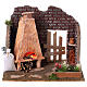 Outdoor wood oven for Nativity Scene with 8 cm characters 15x20x15 cm s1