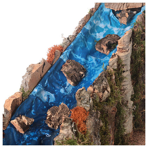 Großer Wasserfall mit Pumpe Krippe 10 cm, 25x60x20cm 4
