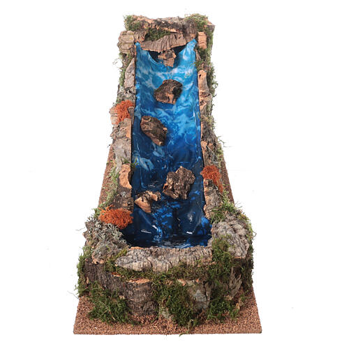 Big waterfall with electric pump for Nativity Scene with 10 cm characters 25x60x20 cm 1
