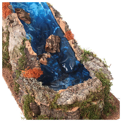 Big waterfall with electric pump for Nativity Scene with 10 cm characters 25x60x20 cm 2