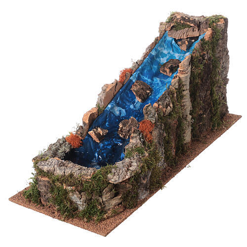 Big waterfall with electric pump for Nativity Scene with 10 cm characters 25x60x20 cm 3