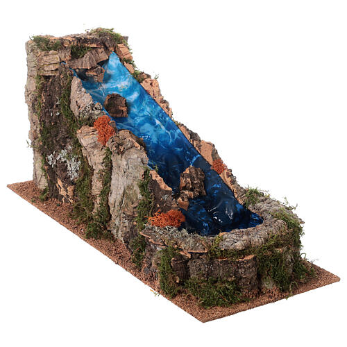 Big waterfall with electric pump for Nativity Scene with 10 cm characters 25x60x20 cm 5