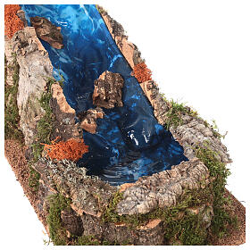 Large waterfall with pump for nativity scene 10 cm 25x60x20cm