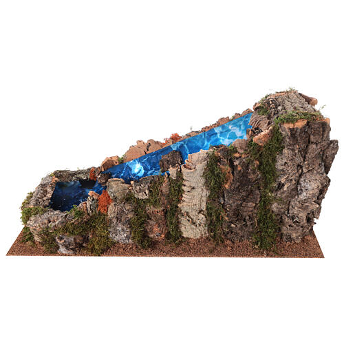 Large waterfall with pump for nativity scene 10 cm 25x60x20cm 7