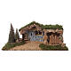Stable with plaster wall and pines, Moranduzzo Nativity Scene, 20x55x25 cm s9