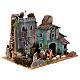 Fortress and house with oven, Moranduzzo Nativity Scene with 6 cm figurines, 19th century style, 40x30x30 cm s4