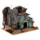 Fortress and house with oven, Moranduzzo Nativity Scene with 6 cm figurines, 19th century style, 40x30x30 cm s10