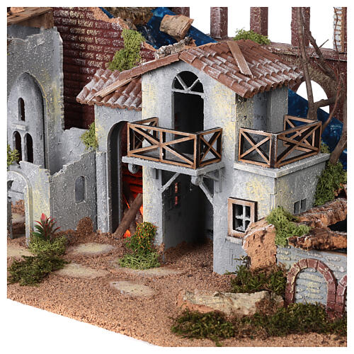 Acueducto fuego belén 10 cm 60x30x40 cm estilo 800 7