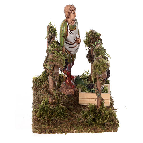 Vineyards with harvester for Nativity Scene with 10 cm characters 15x10x10 cm 3