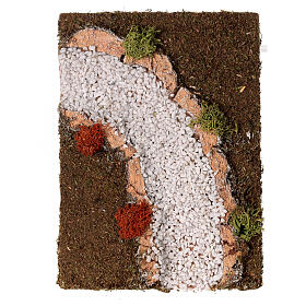 Modular road pebbles left curve for nativity scene 10-12 cm