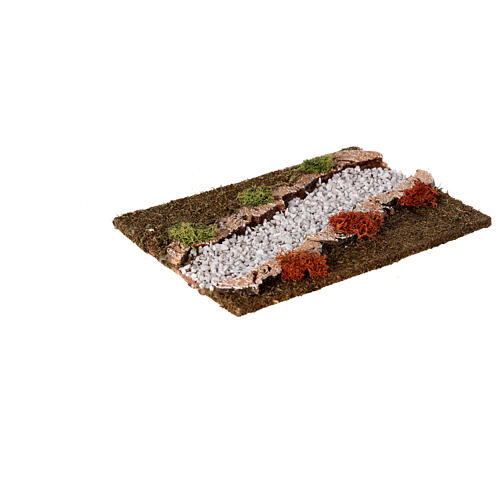 Modular cobblestone street left diagonal for nativity scene 10-12 cm 2