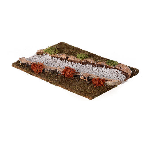 Modular cobblestone street left diagonal for nativity scene 10-12 cm 3