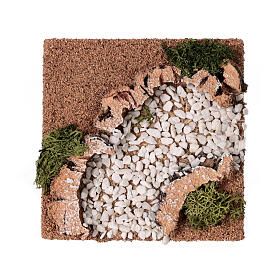 Curva camino de tierra componible piedras 15 cm belén 10-12 cm