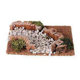 Curva camino de tierra componible piedras 15 cm belén 10-12 cm