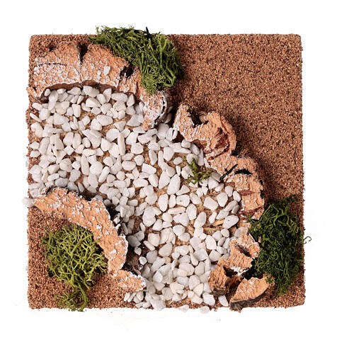 Curva camino de tierra componible piedras 15 cm belén 10-12 cm 3