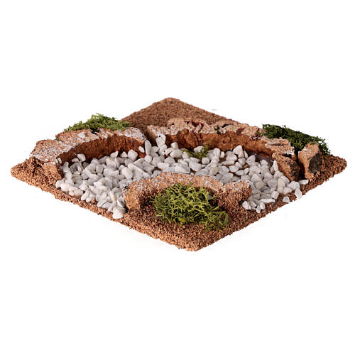 Curva camino de tierra componible piedras 15 cm belén 10-12 cm 4