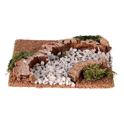 Curva camino de tierra componible piedras 15 cm belén 10-12 cm 5