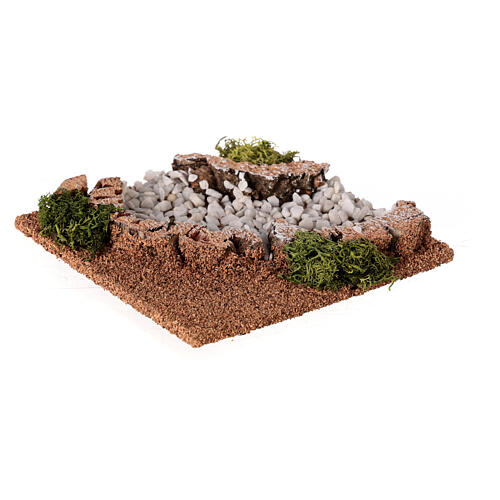 Curve modular dirt road pebbles 15 cm for 10-12 cm nativity scene 6