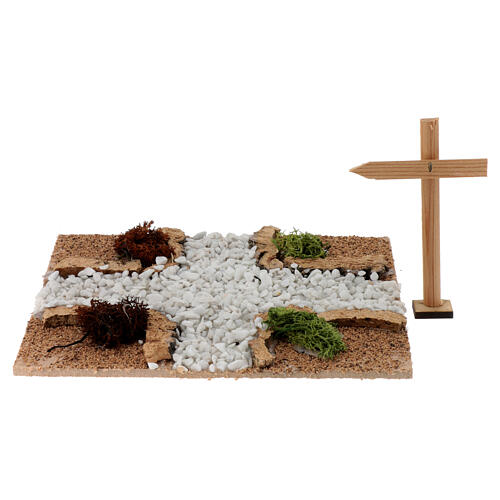 Cruce de camino Belén piedras 20 cm belén 10-12 cm 3