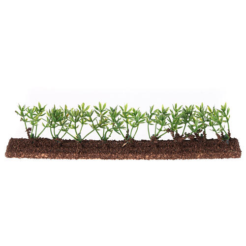 Green hedge 20x5x2 cm for Nativity Scene with 10 cm characters 1