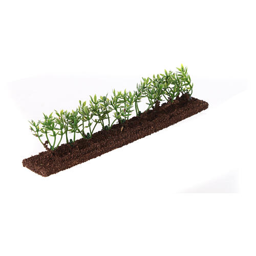Green hedge 20x5x2 cm for Nativity Scene with 10 cm characters 2