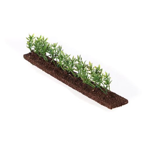 Green hedge 20x5x2 cm for Nativity Scene with 10 cm characters 3