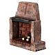 Red brick wood fireplace for 10-12 cm nativity scene s2