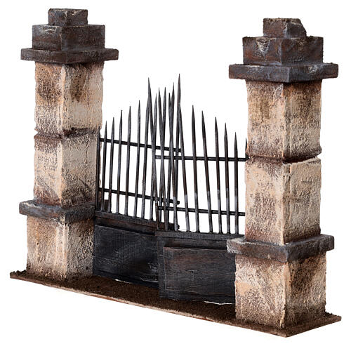 Gate with columns for nativity scene 10-12 cm 2