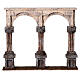Colonnato 2 archi base legno presepi 10 cm s1