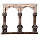 Colunata 2 arcos base de madeira, miniatura para presépio figuras altura média 10 cm s1