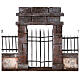 Half-open gate with low wall for Nativity Scene with 10 cm characters s2