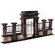 Half-open gate with low wall for Nativity Scene with 10 cm characters s4