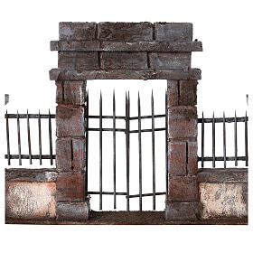 Portal semi-aberto com muro, miniatura para presépio figuras altura média 10 cm