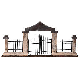 Fixed gate with columns for Nativity Scene with 10 cm characters