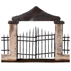 Fixed gate with columns for Nativity Scene with 10 cm characters