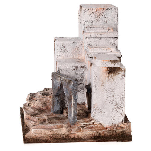 Häusergruppe in Weiß, orientalischer Stil – für 10–12 cm Krippe 4
