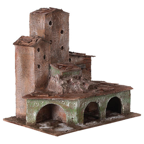 Miniature rustic village nativity 10-12 cm 4