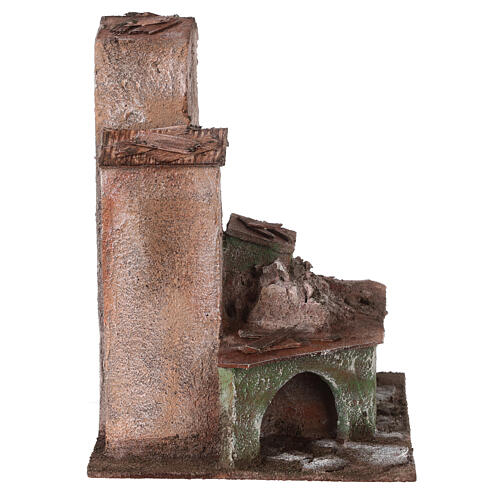 Miniature rustic village nativity 10-12 cm 5