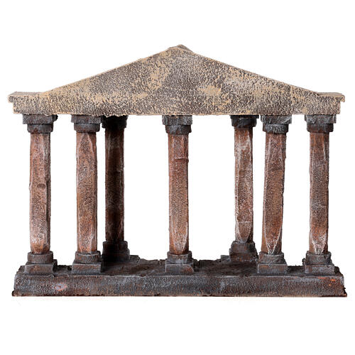 Temple columns on a wood base for Nativity Scene with 10-12 cm characters 5