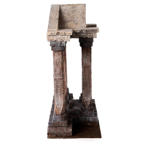 Colunata em miniatura com base de madeira para presépio com figuras de altura média 10-12 cm 4