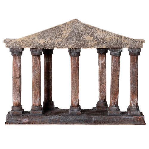 Colunata em miniatura com base de madeira para presépio com figuras de altura média 10-12 cm 5