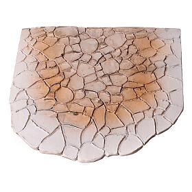 Weiße Platzszene aus Resin im orientalischen Stil 25 × 25 cm – geeignet für 10 cm Krippe