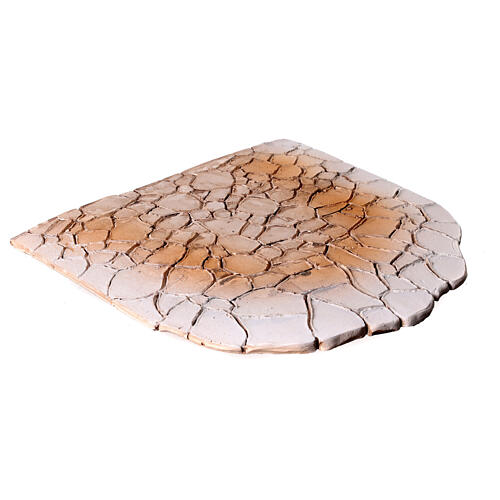 Weiße Platzszene aus Resin im orientalischen Stil 25 × 25 cm – geeignet für 10 cm Krippe 3