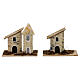 Set 6 maisons pour crèche 12 cm 8x8x5 cm s2