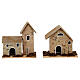 Set 6 maisons pour crèche 12 cm 8x8x5 cm s3