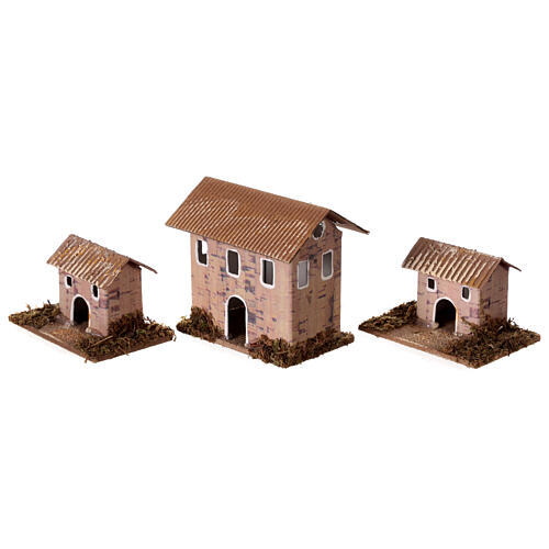 Conjunto 12 casas para presépio com figuras de 12 cm 8x8x5 cm 4